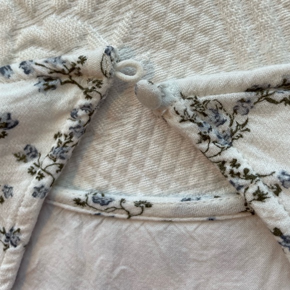 Abercrombie Blue Willow Toile Open Back Short Sleeve Top - Picture 9 of 12